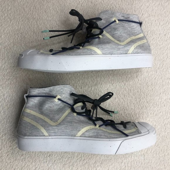 Converse Renew Morphlon Jack Purcell Rally Mid Top Sneakers Mens Size 13 Gray - Picture 11 of 16